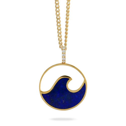 circle pendant with wave